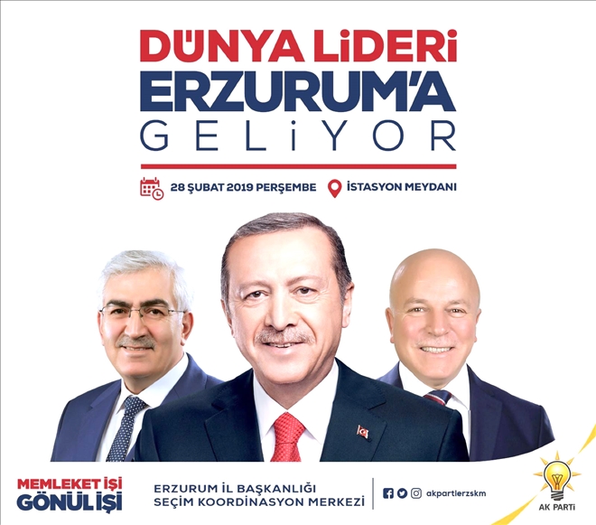 Cumhurbaşkanı Erdoğan Erzurum´a Geliyor